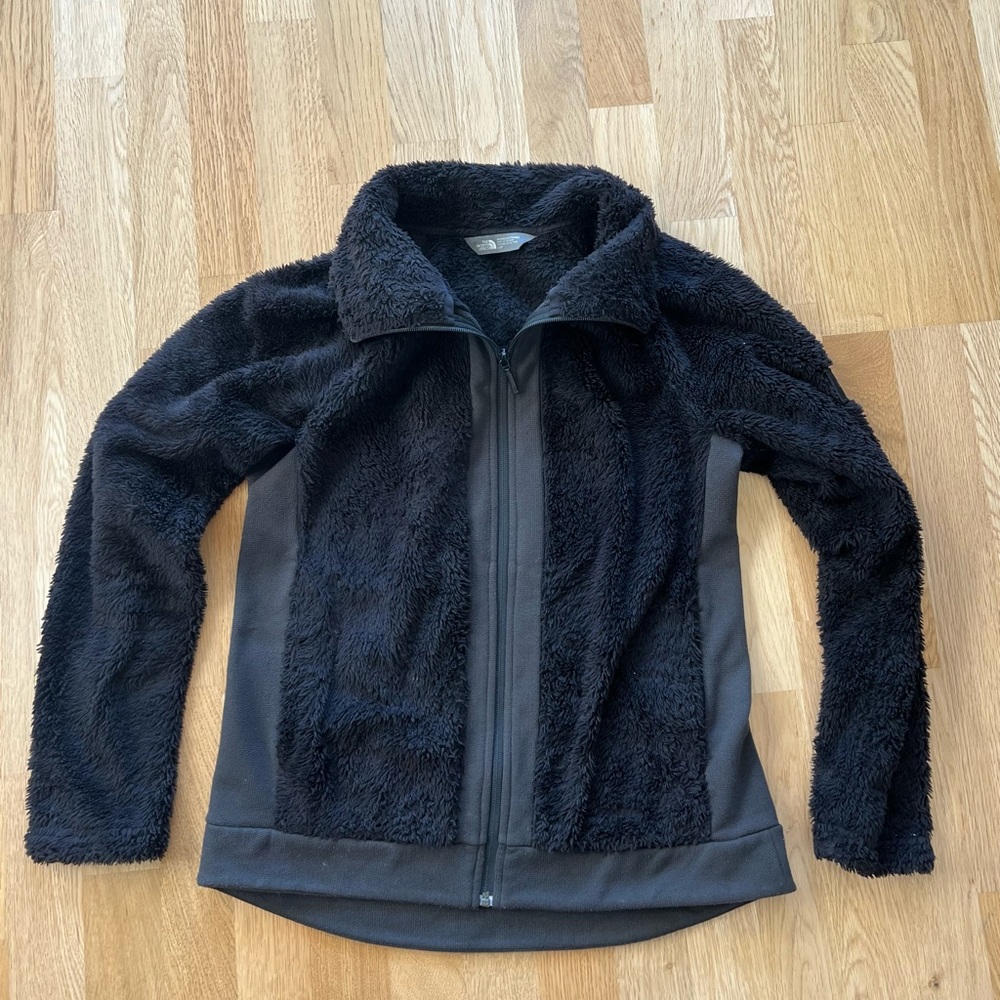 North Face Black Fur Jacket - Size Small *Good Condition*